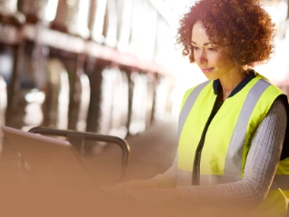 Female warehouse worker