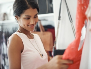 woman shopping for clothes