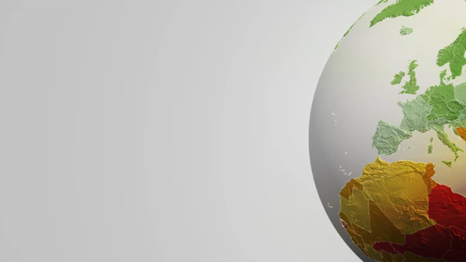 Risk map hero, globe image