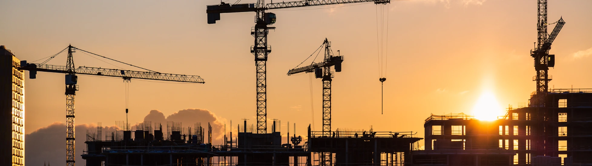 infrastructure development construction sunset