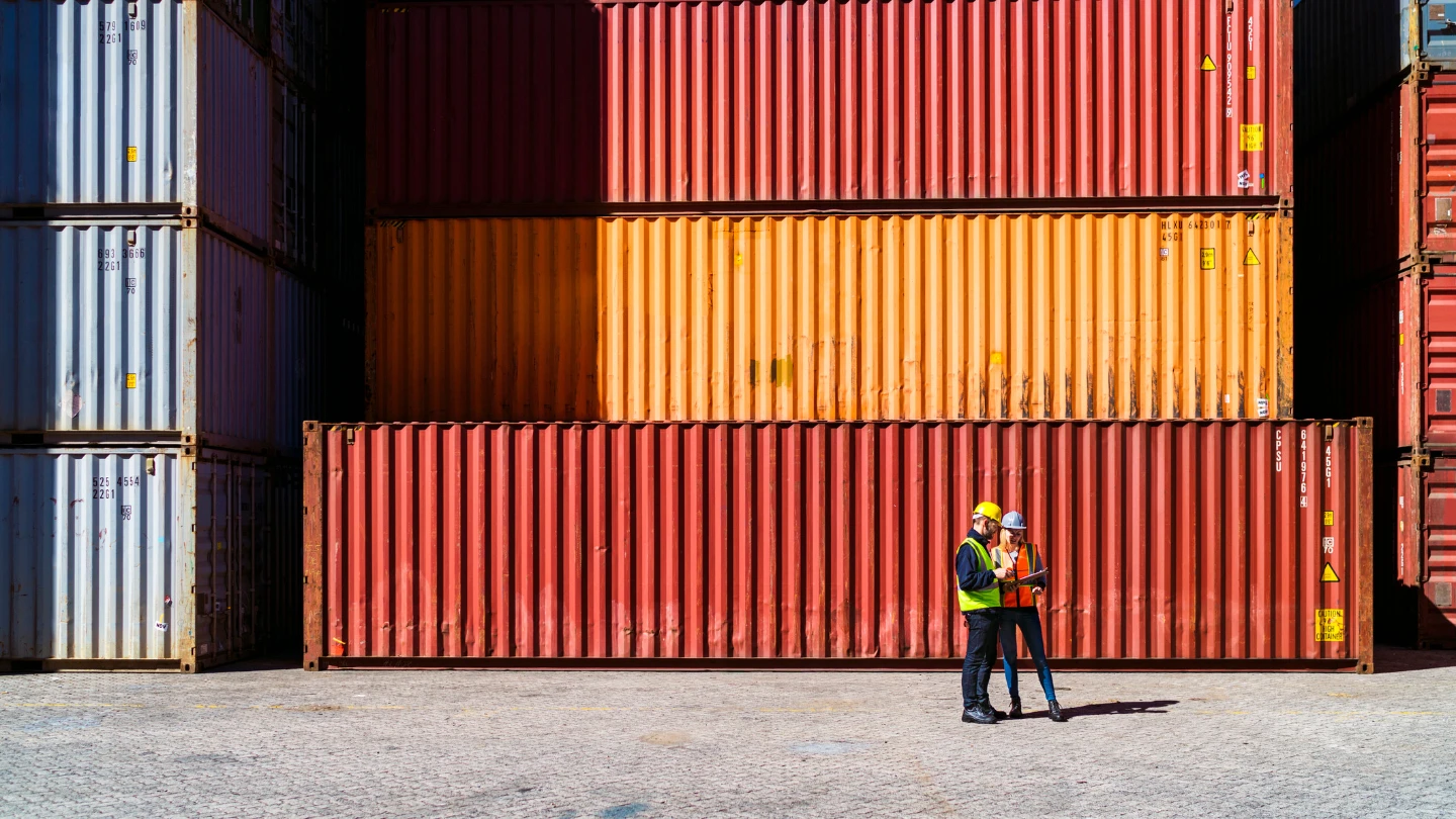 Container yard workers