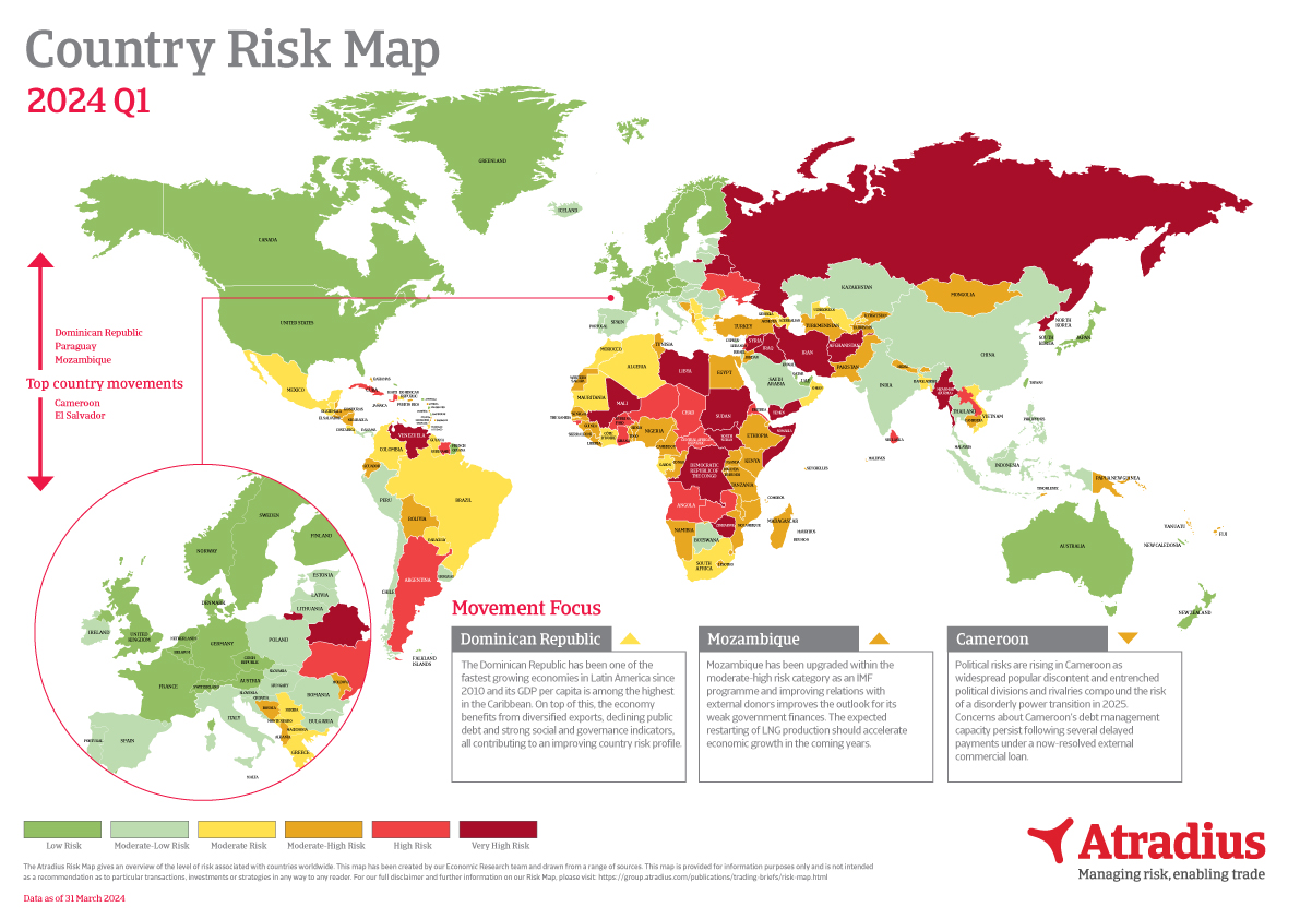 Atradius Risk Map | Q1/2024