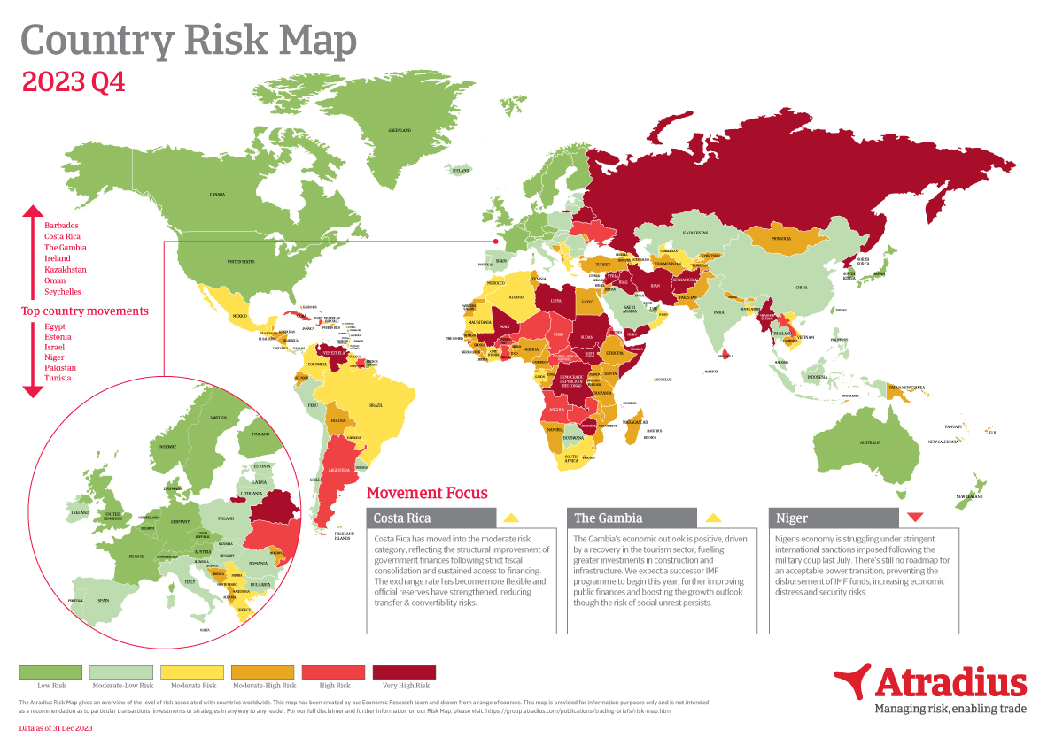 Atradius Country Risk Map 2023 - Q4 