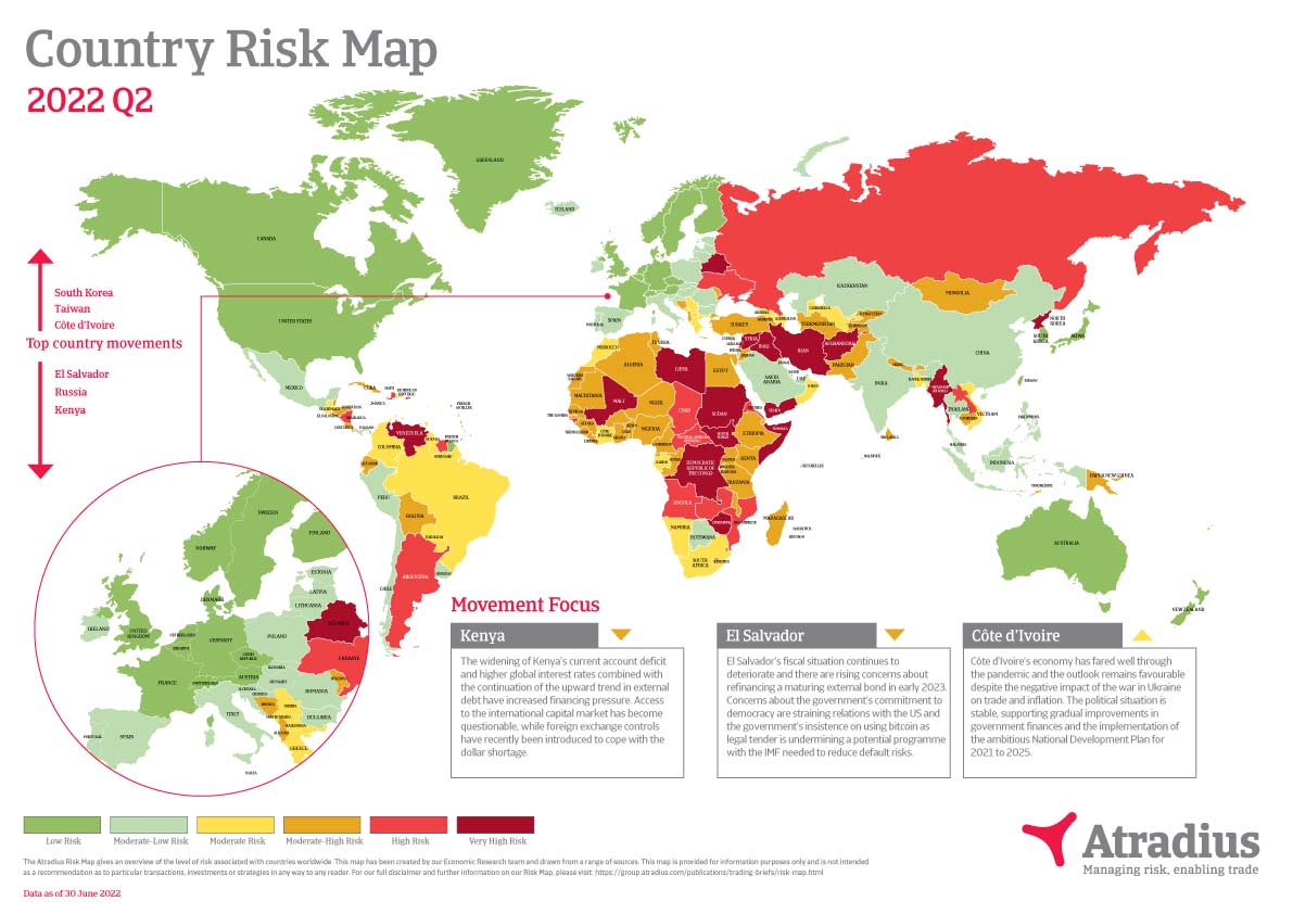 Atradius Risk Map 02-22